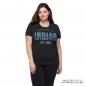 Preview: WOMENS OMBRE BLUE LOGO T-SHIRT - BLACK