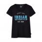 Preview: WOMENS OMBRE BLUE LOGO T-SHIRT - BLACK