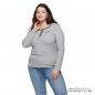 Preview: WOMENS MARL HEADDRESS HENLEY LONG SLEEVE T-SHIRT - GRAY