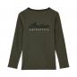 Preview: WOMENS MARL SCRIPT HENLEY LONG SLEEVE T-SHIRT - KHAKI