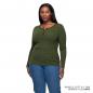 Preview: WOMENS MARL SCRIPT HENLEY LONG SLEEVE T-SHIRT - KHAKI