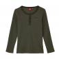 Preview: WOMENS MARL SCRIPT HENLEY LONG SLEEVE T-SHIRT - KHAKI