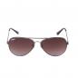 Preview: AVIATOR SUNGLASSES WITH BROWN LENS - SILVER