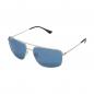Preview: AVIATOR SUNGLASSES WITH BLUE LENS - SILVER