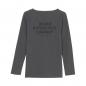 Preview: WOMENS EST. 1901 BLOCK LOGO HENLEY LONG SLEEVE T-SHIRT - GRAY