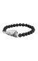 Preview: 8mm Black Onyx Bead Bracelet mit Indian Headdress