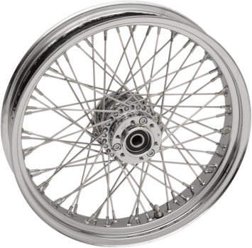 21" x 3.5" Front Wheel Assembly - 60-Spoke - Laced - Chrome