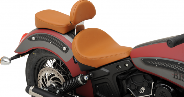 Pad für Rückenlehne - Braun, Glatt - Indian Scout