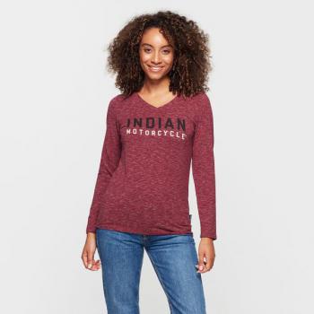 WOMENS WATERCOLOR LOGO LONG SLEEVE TEE - RED