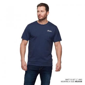 MENS OVAL LOGO T-SHIRT - NAVY