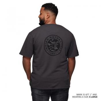 MENS CAMO CIRCLE I SCRIPT T-SHIRT - GRAY