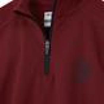 MENS SLEEVE PRINTED ATHLETE QUARTER ZIP - PORT