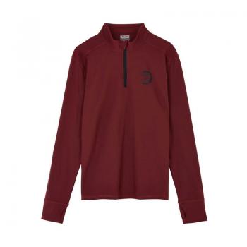 MENS SLEEVE PRINTED ATHLETE QUARTER ZIP - PORT