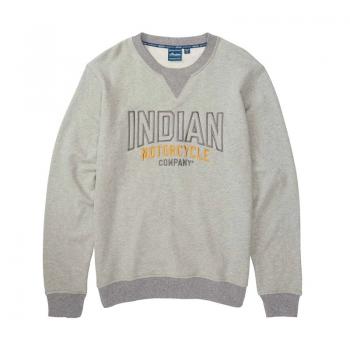 MENS EMBROIDERED RINGER SWEATSHIRT - GRAY