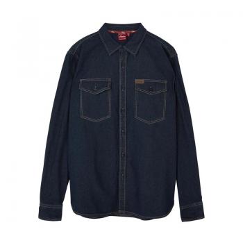 MENS HERITAGE DENIM SHIRT - NAVY