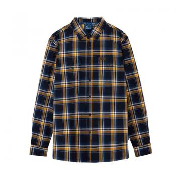 MENS KANSAS PLAID SHIRT - NAVY