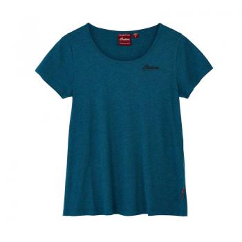 WOMENS MARL DIAMANTE HEADDRESS T-SHIRT - TEAL