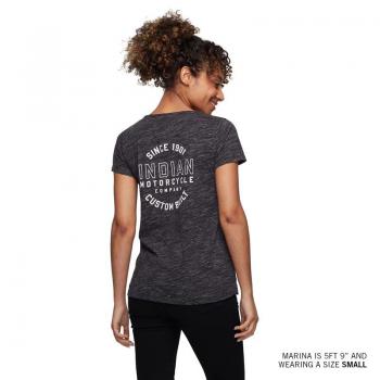 WOMENS NOTCH NECK CUSTOM BUILT T-SHIRT - GRAY