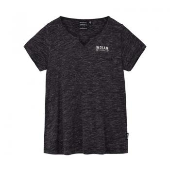 WOMENS NOTCH NECK CUSTOM BUILT T-SHIRT - GRAY