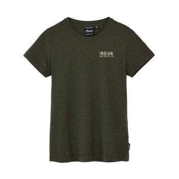 WOMENS MARL CREW NECK T-SHIRT - KHAKI