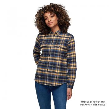 WOMENS KANSAS PLAID SHIRT - NAVY