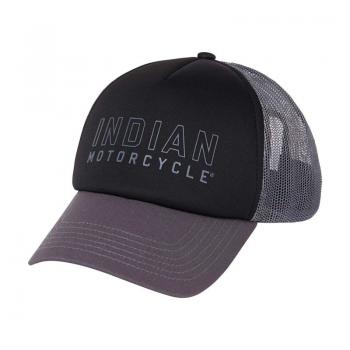 OUTLINE LOGO TRUCKER CAP - BLACK