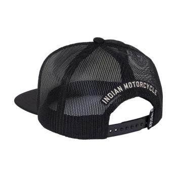 BLACK AND WHITE I SCRIPT FLAT PEAK CAP - MULTICOLOR