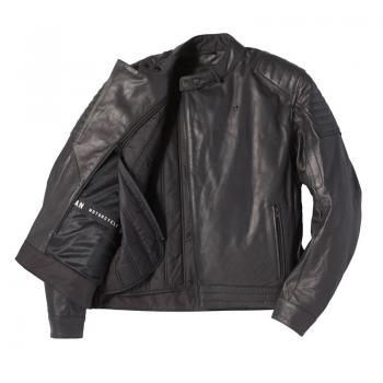 MENS LEATHER DENTON JACKET - BLACK