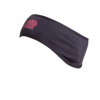 EAR WARMER WITH HEADDRESS LOGO - BLACK