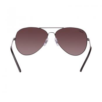 AVIATOR SUNGLASSES WITH BROWN LENS - SILVER