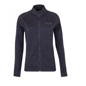 WOMENS MERINO ZIP THROUGH - GRAY