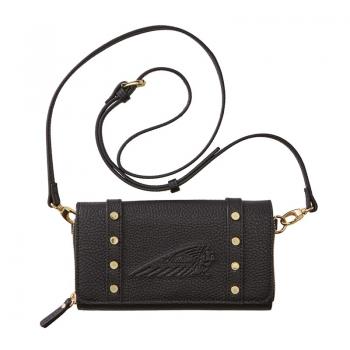 WOMENS LEATHER PURSE - BLACK