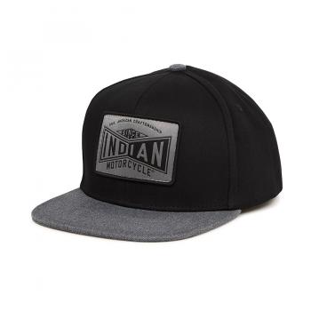 MENS MIRROR PATCH CAP - BLACK