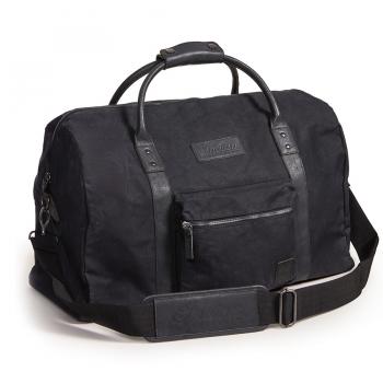 WAXED CANVAS DUFFLE BAG - BLACK