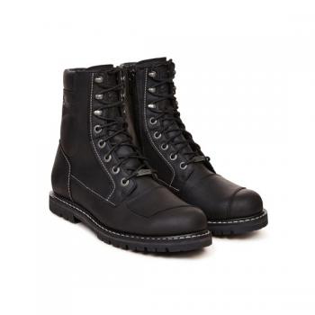 WOMENS SHORT LACED BOOTS - BLACK