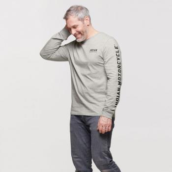 MENS ATHLETE LONG SLEEVE TEE - GRAY