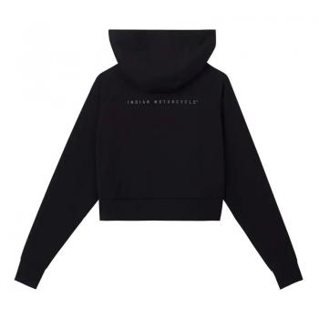 WOMENS CROPPED ATHLETE HOODIE - BLACK