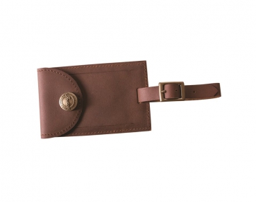 BROWN LEATHER LUGGAGE TAG