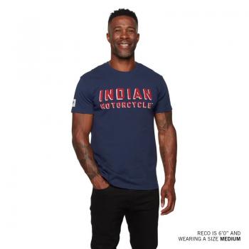 MENS SHADOW BLOCK LOGO T-SHIRT - NAVY