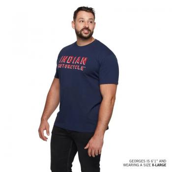 MENS SHADOW BLOCK LOGO T-SHIRT - NAVY