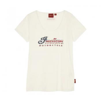 WOMENS USA SCRIPT LOGO T-SHIRT - WHITE