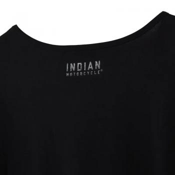 WOMENS BLOCK LOGO BANDED T-SHIRT - BLACK