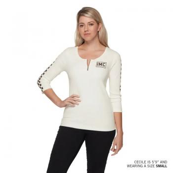 WOMENS IMC RACING 3/4 SLEEVE T-SHIRT - WHITE