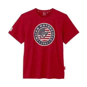 MENS USA FLAG LOGO T-SHIRT - RED