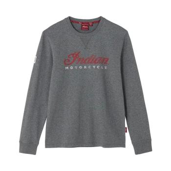 MENS 2 COLOR SCRIPT LONGSLEEVE T-SHIRT - GRAY