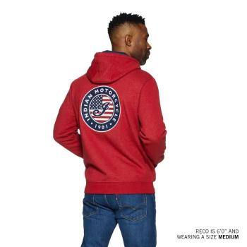 MENS USA FLAG HOODIE - RED