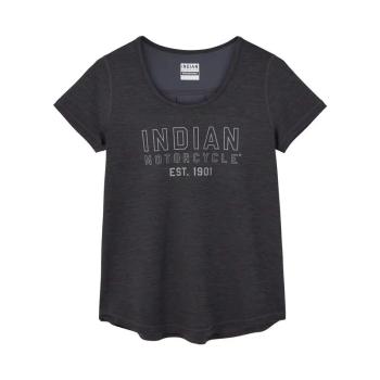 WOMENS OUTLINE LOGO ATHLETE T-SHIRT - GRAY