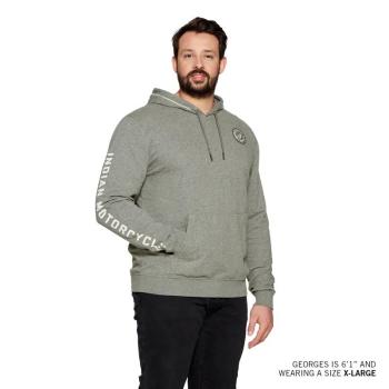 MENS I SCRIPT PATCH HOODIE - GRAY