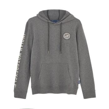 MENS I SCRIPT PATCH HOODIE - GRAY