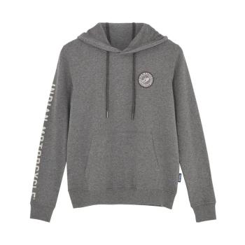 WOMENS I SCRIPT PATCH HOODIE - GRAY